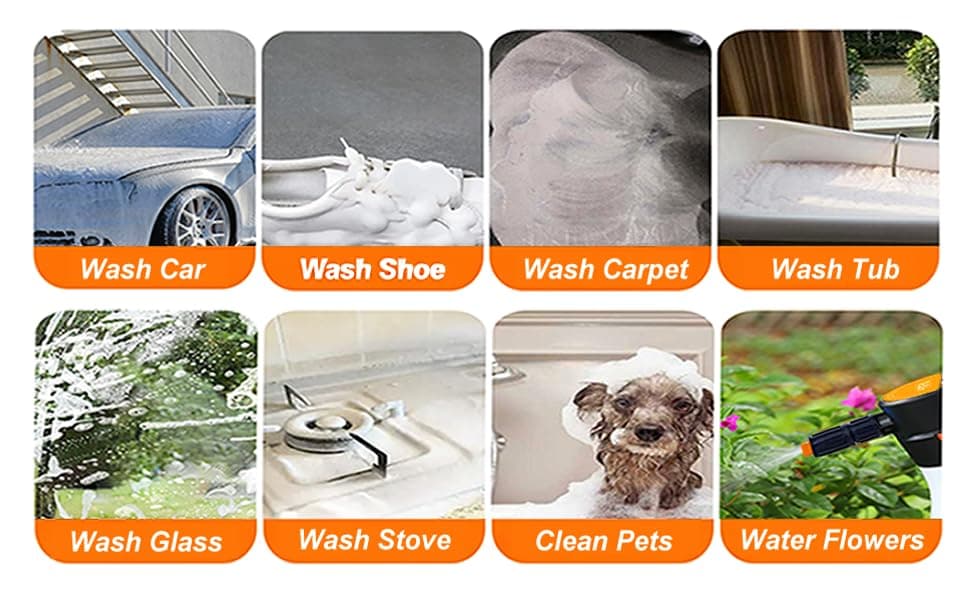 2L Electric Foam Sprayer with USB Charge for Home, Garden, and Car Cleaning