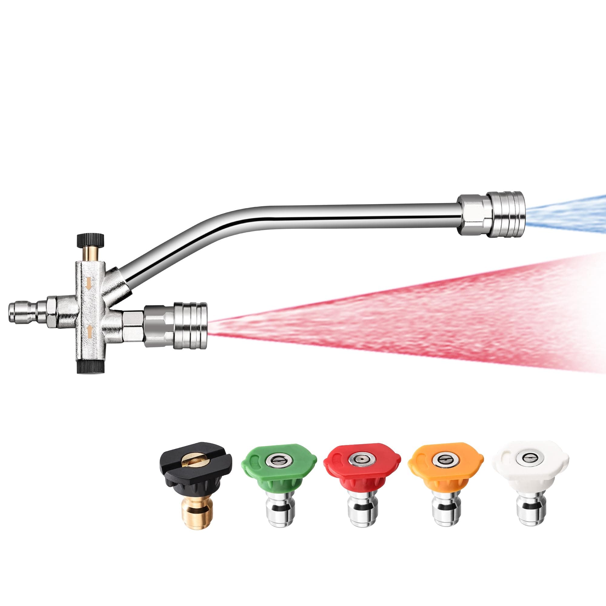 Selkie Foam Cannon Accessory for Pressure Washer, 3600 PSI, 5 Nozzles, Dual Connector