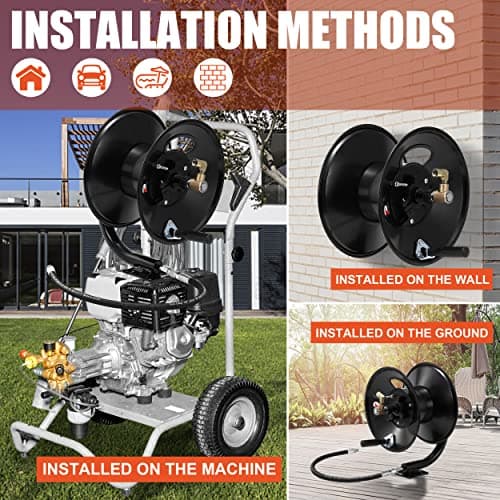 Tool Daily Heavy Duty 100 FT Pressure Washer Hose Reel