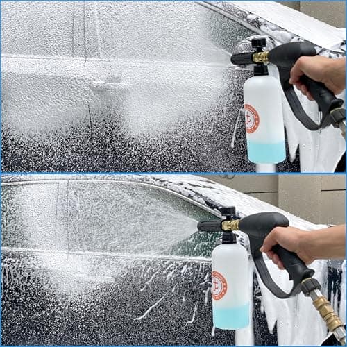 JOEJET Foam Cannon Pressure Washer Gun, 1/4" Quick Connect, 5 Nozzle Tips, 1 Liter