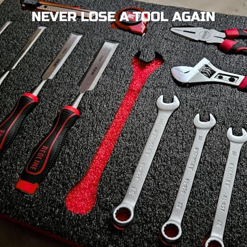 Kaizen Organizer Sheets, 4Pack 16x12x1 Inch Foam Inserts for Toolboxes