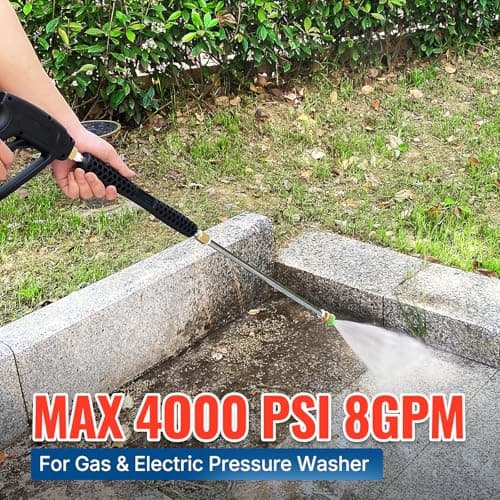 YAMATIC 4000 PSI Pressure Washer Gun with 5 Nozzles, M22 Fittings, Replacement for Ryobi, Karcher, Greenworks, Craftsman