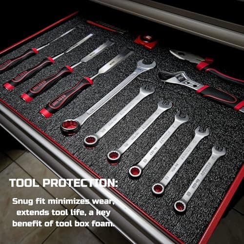 Kaizen Organizer Sheets, 4Pack 16x12x1 Inch Foam Inserts for Toolboxes
