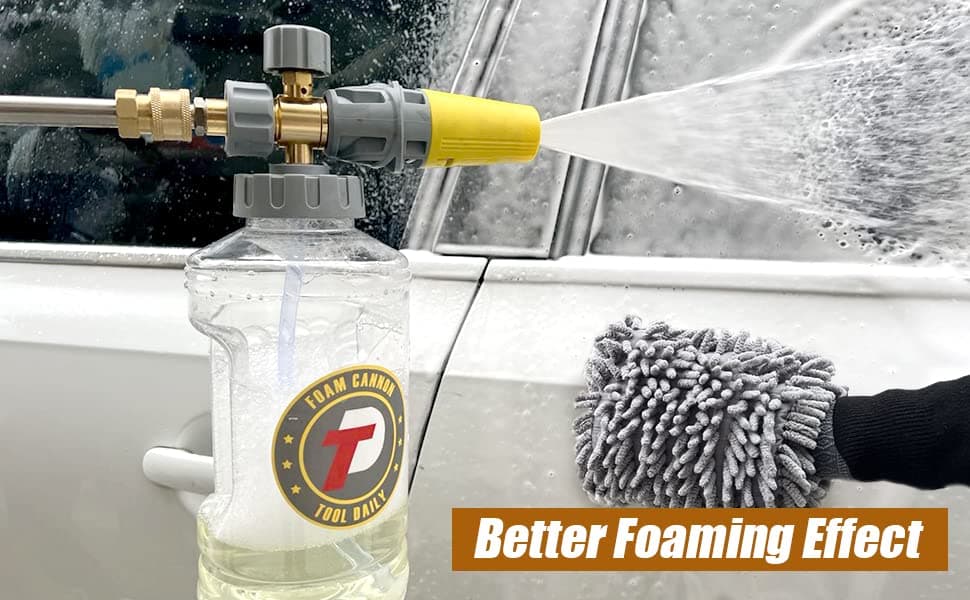 Adjustable Foam Blaster from Tool Daily - Versatile Snow Foam Lance with M22 and 1/4 Inch Quick Connect for Vehicle Cleaning
| Tool Daily Snow Foam Lance - 1.5 Liter Capacity, 1.1mm Nozzle for Precise Cleaning, Versatile Application
| Tool Daily Sno