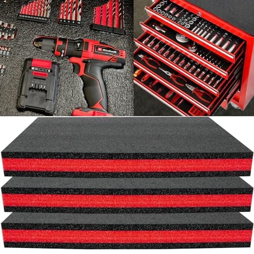 Compact Tool Box Foam 3Pack 24x24x2 inch for Cases, Tool Storage Organizer
