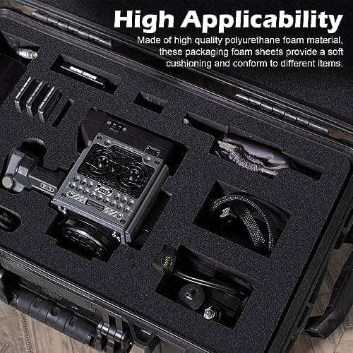 DECOHS 6 PCS Polyurethane Foam Sheets for_toolbox, Camera Cases & Crafts