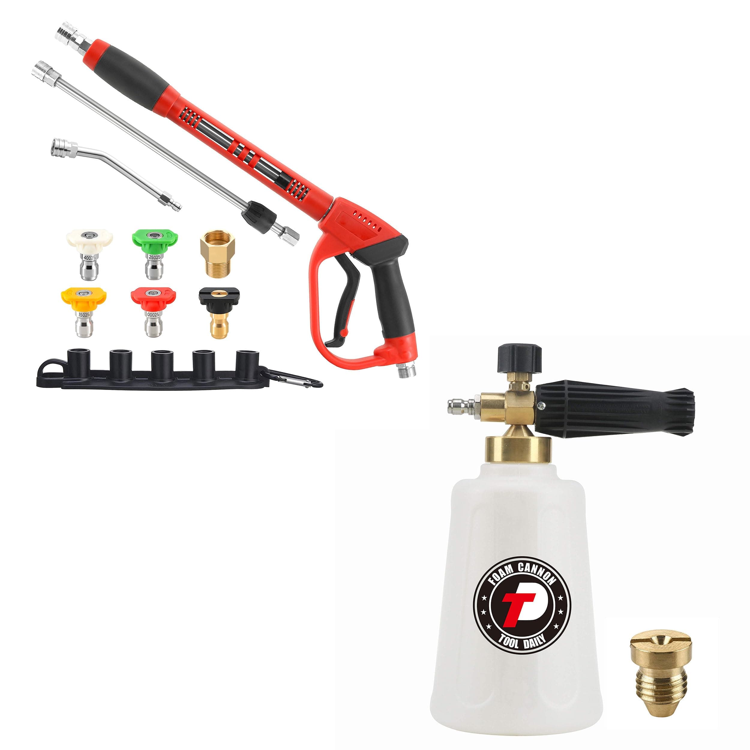 Daily Pressure Washer Gun with Wand Extension & Foam Cannon