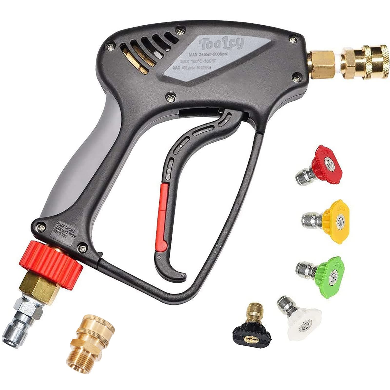 TOOLCY Commercial 5000 PSI Pressure Washer Short Gun USA-NPT Thread