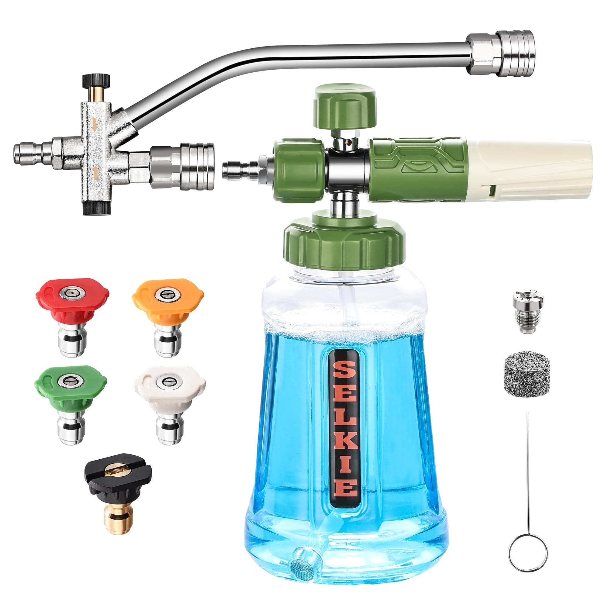 Selkie Foam Cannon with Double Tip Attachment, 3600 PSI Pressure Washer
