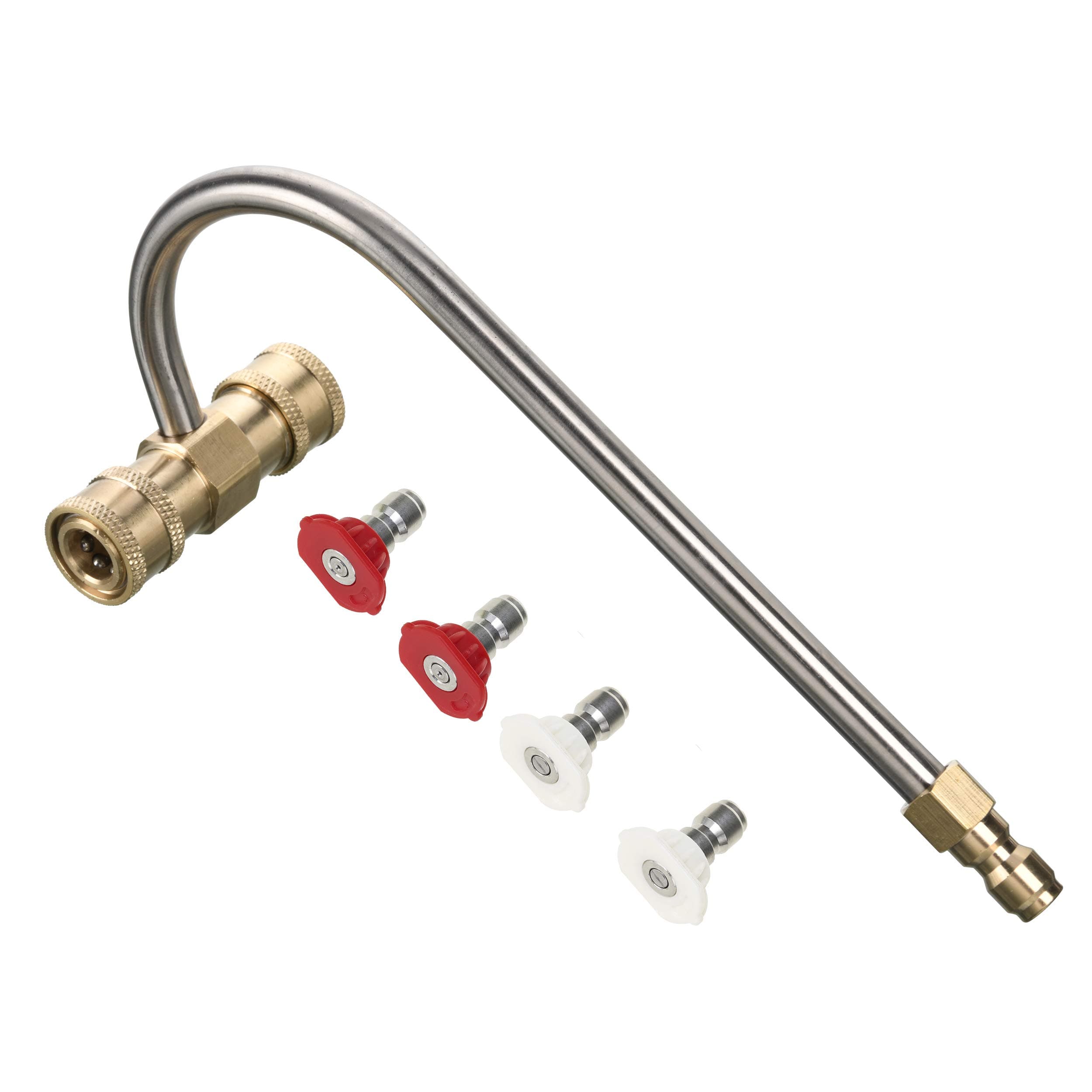 Pressure Washer Gutter Cleaner Attachment with 4 Nozzle Tips
