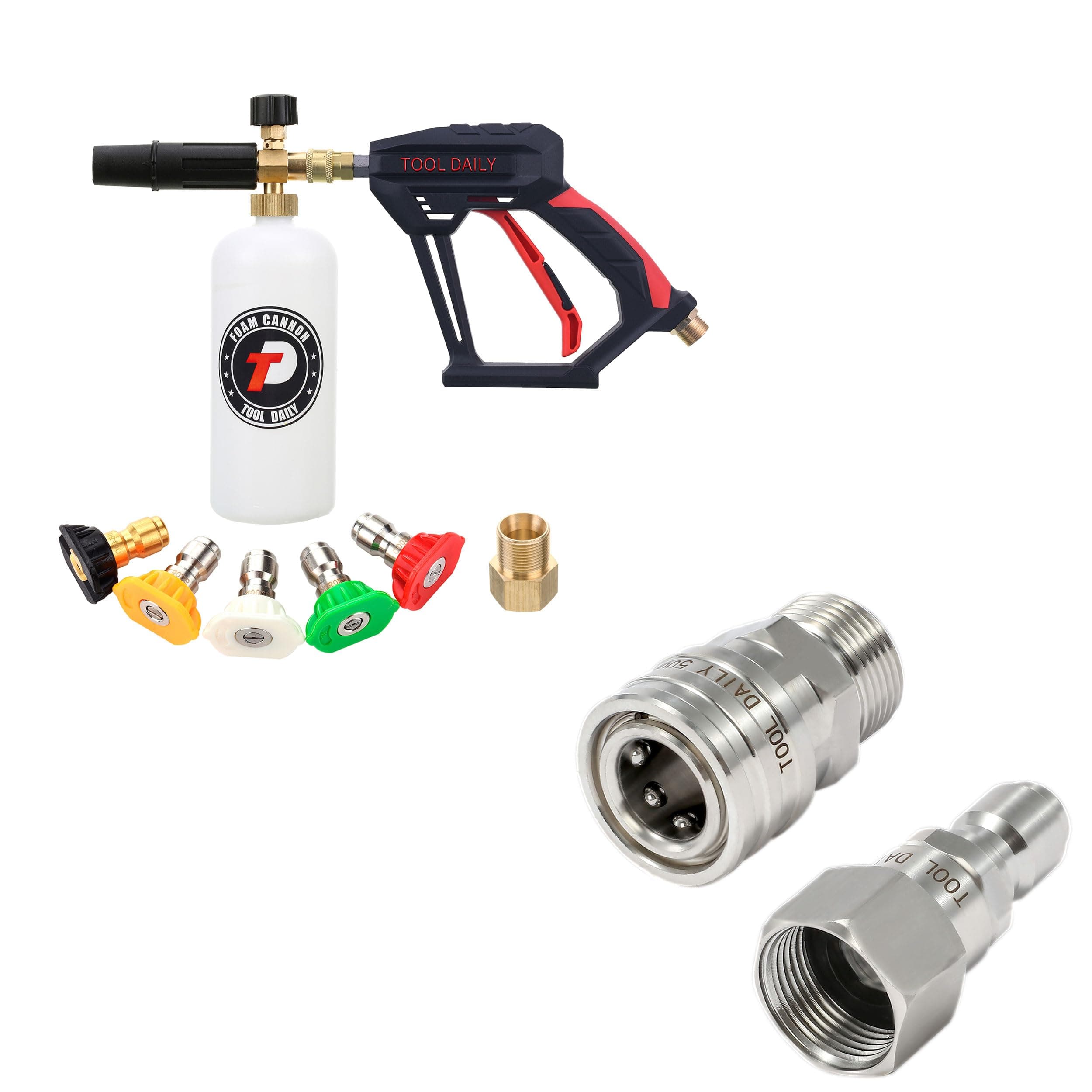 Pressure Washer Gun with Foam Cannon and Adapter Set