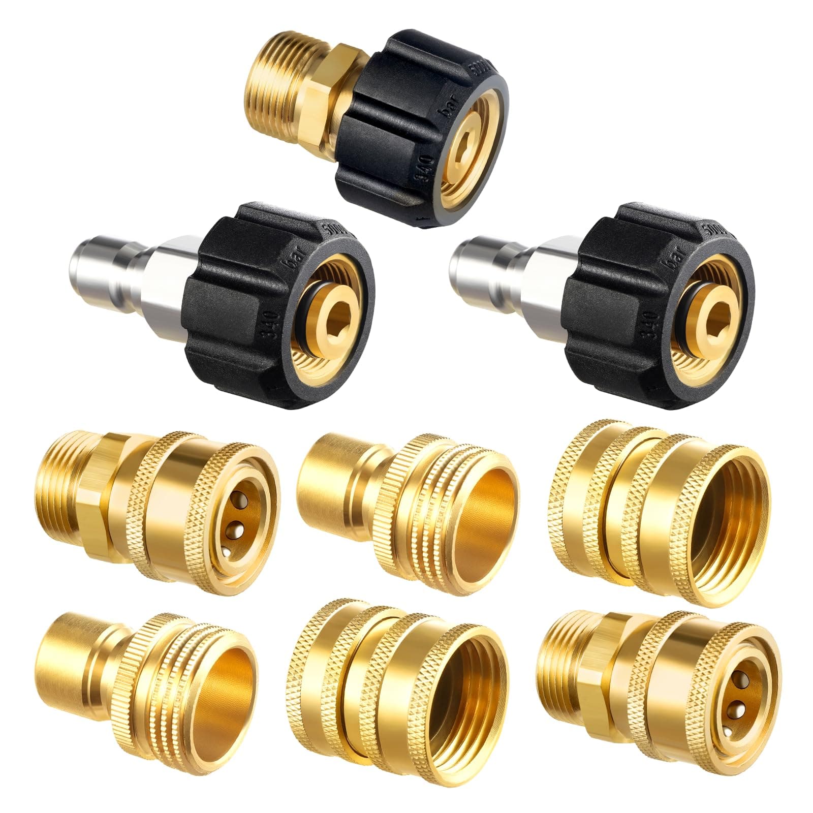 Twinkle Star M22 14mm Quick Connect Pressure Washer Adapter Set