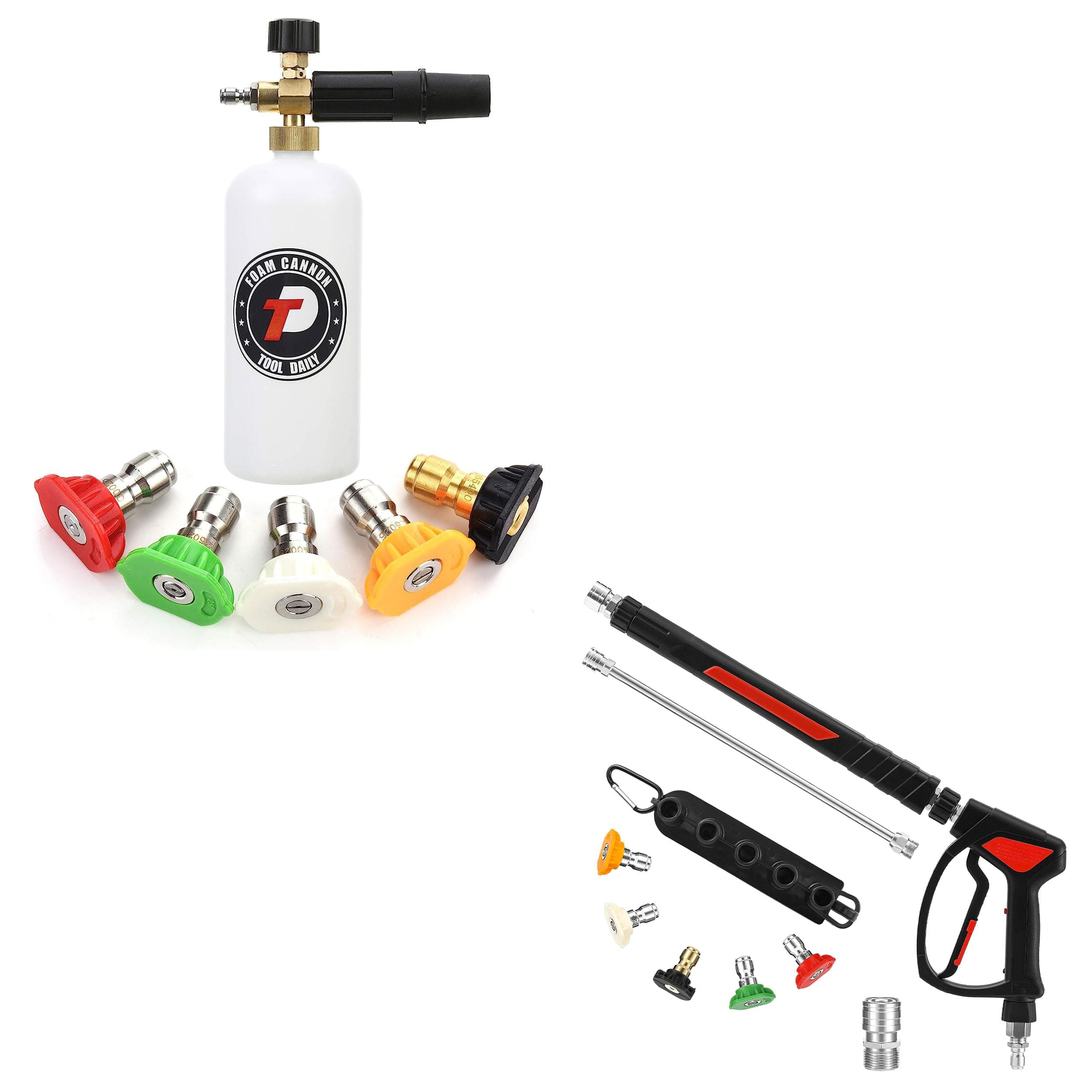 Foam Cannon with 1/4 Quick Connector, Pressure Washer Gun with 3/8 Swivel Quick Connect
