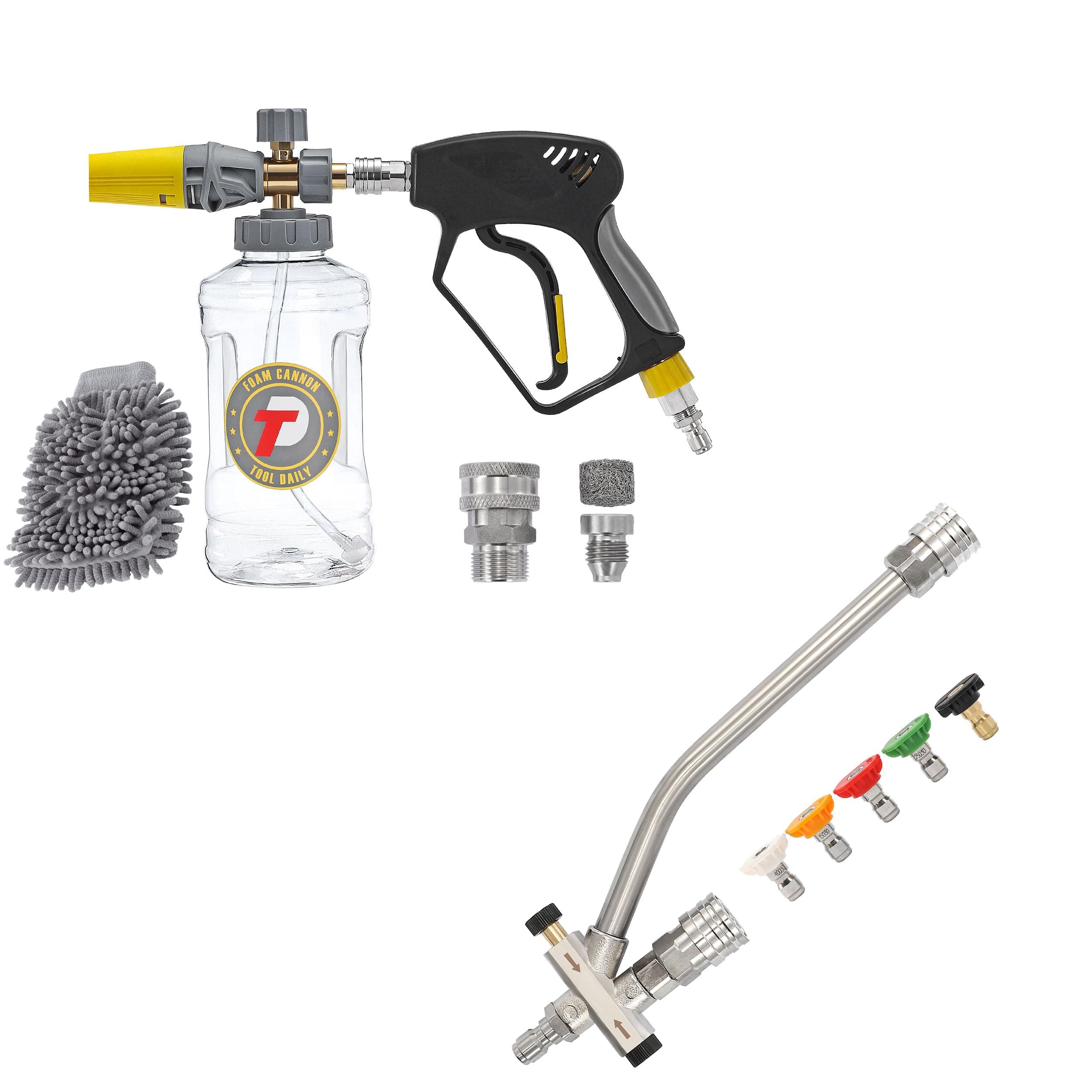 5000 PSI Pressure Washer Dual-Connector Foam Cannon Gun