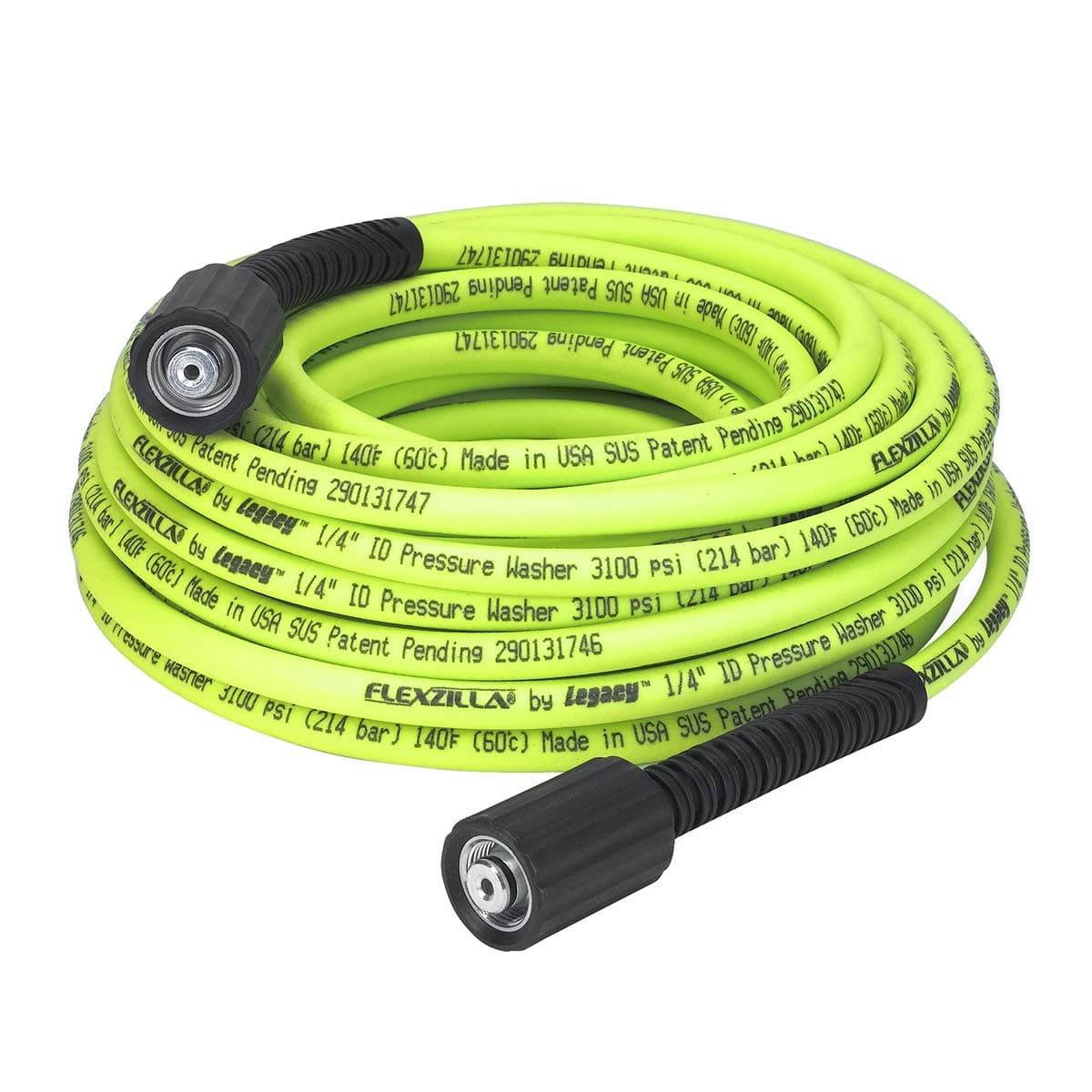 ZillaGreen Flexzilla Pressure Washer Hose, 50 ft., M22 Fittings - HFZPW3450M-E