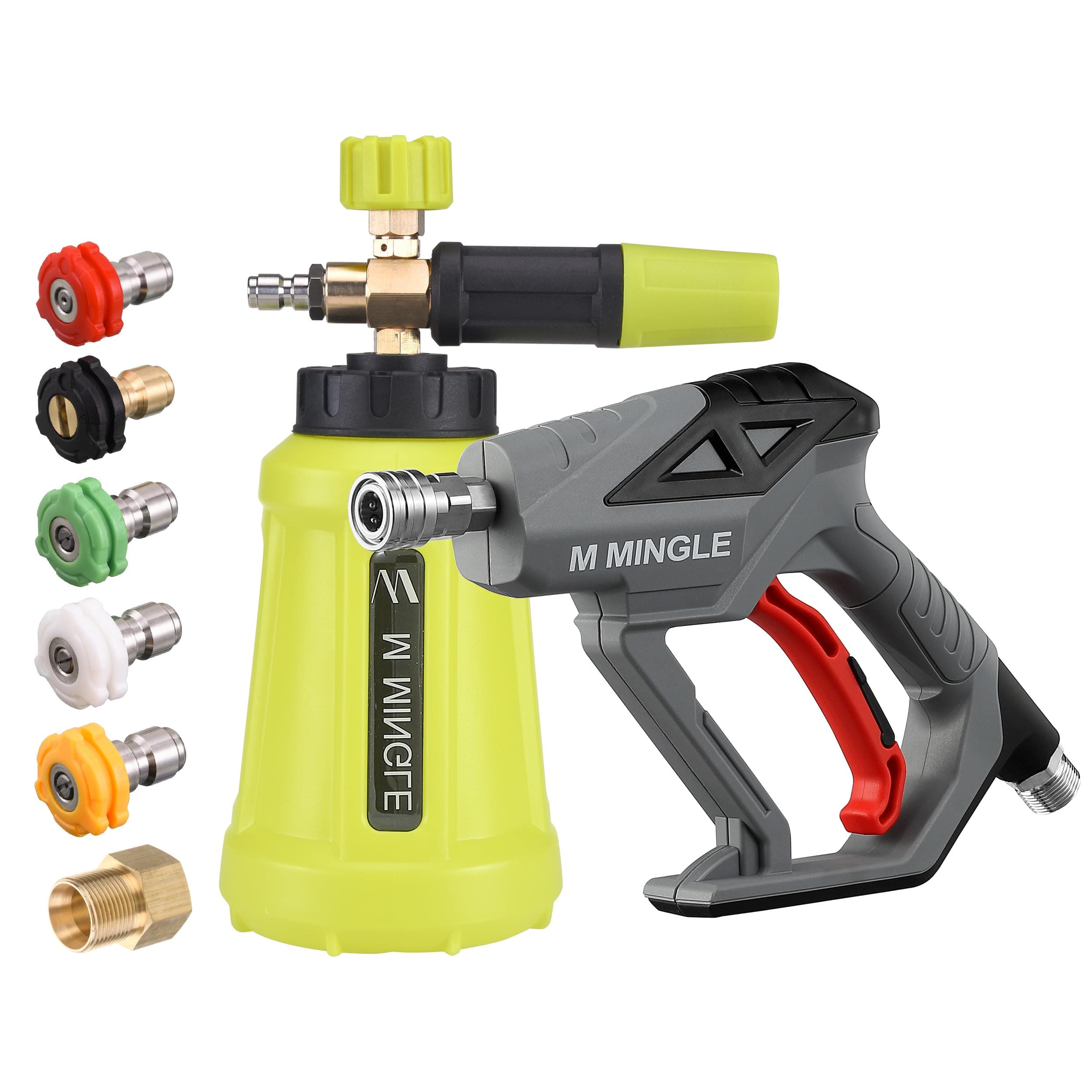 M MINGLE High Pressure Washer Gun 4000 PSI Snow Foam Lance Kit