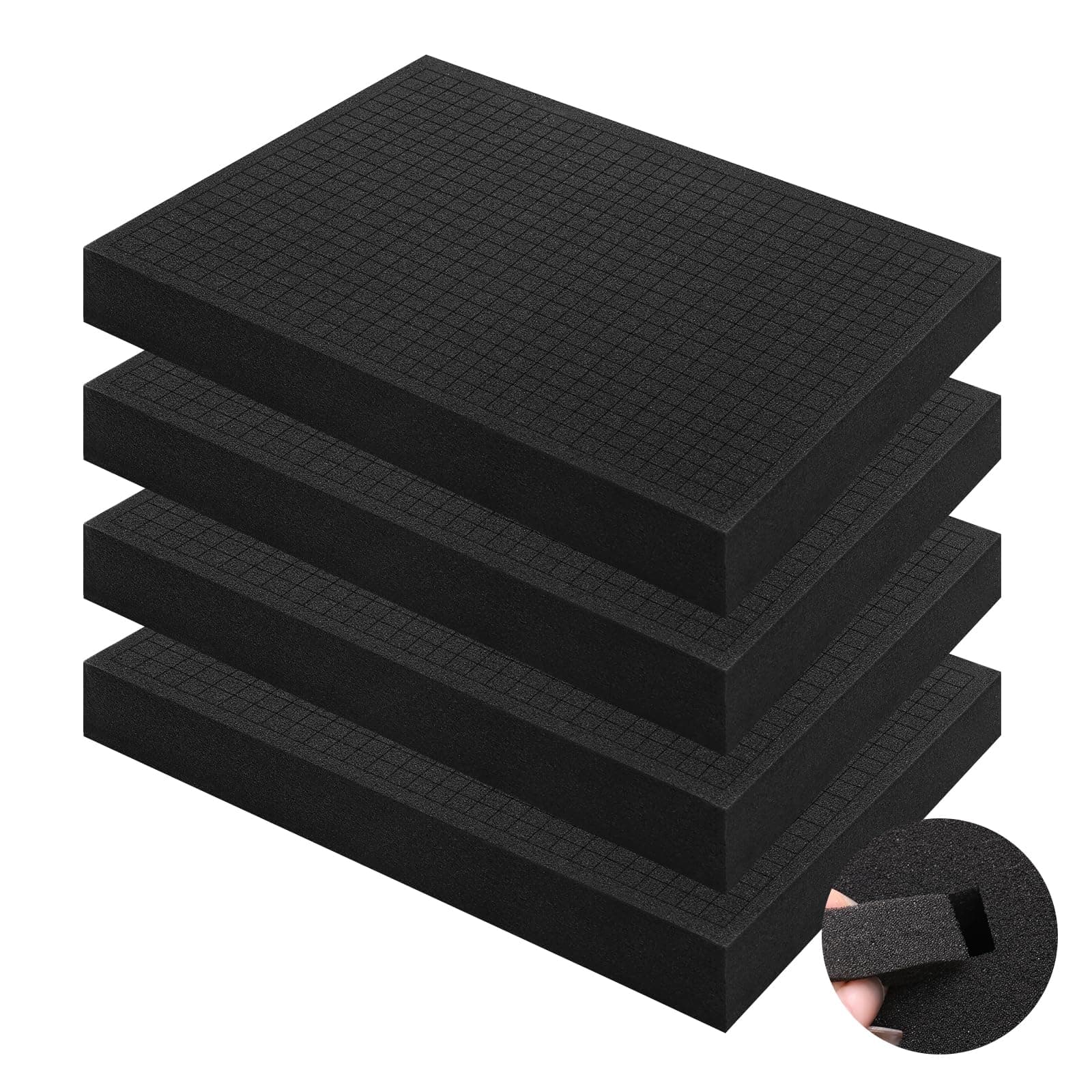 Anglecai Pick and Pluck Foam Inserts 16x12x2, Case Storage Tool Box SheetVINCE
