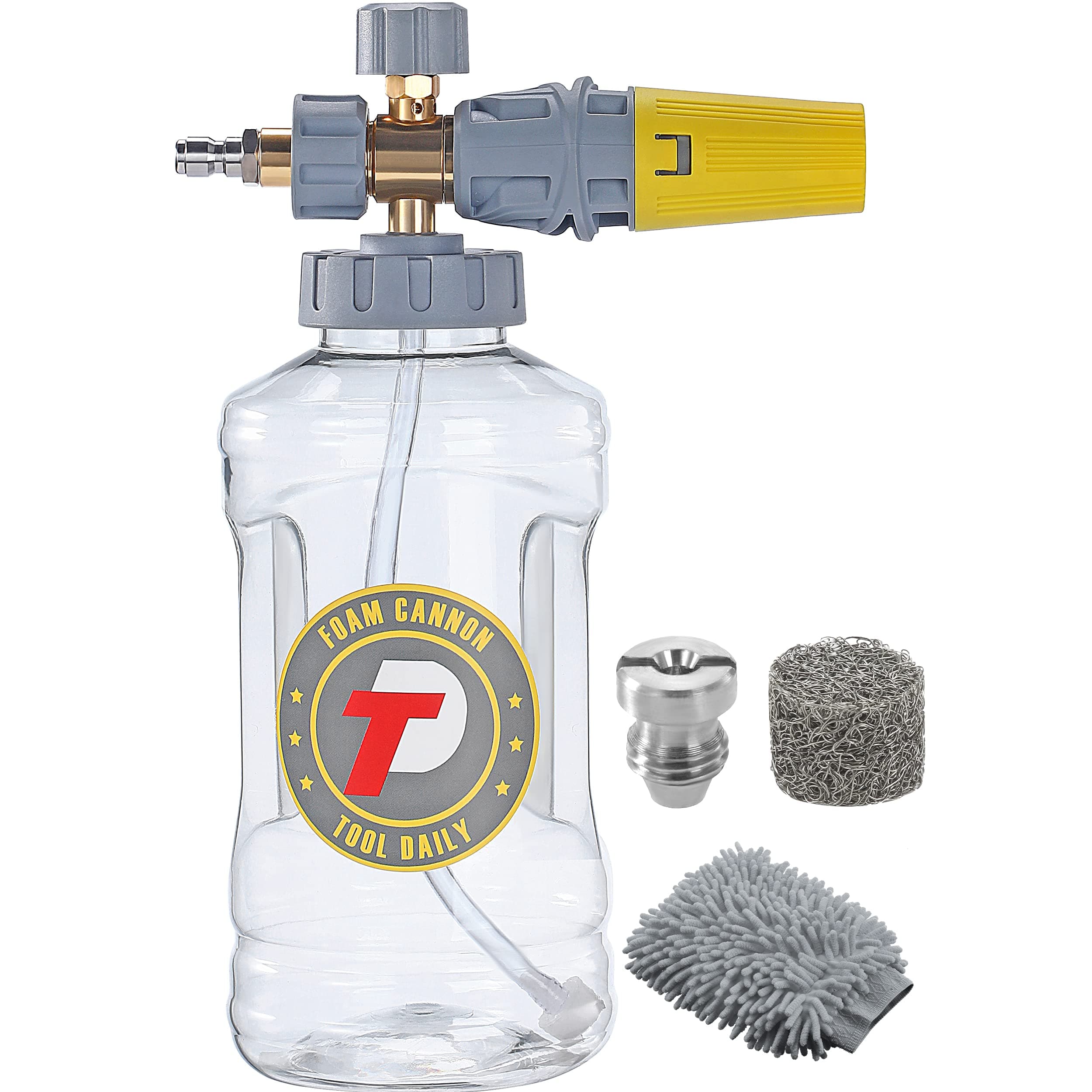 Adjustable Foam Blaster from Tool Daily - Versatile Snow Foam Lance with M22 and 1/4 Inch Quick Connect for Vehicle Cleaning
| Tool Daily Snow Foam Lance - 1.5 Liter Capacity, 1.1mm Nozzle for Precise Cleaning, Versatile Application
| Tool Daily Sno