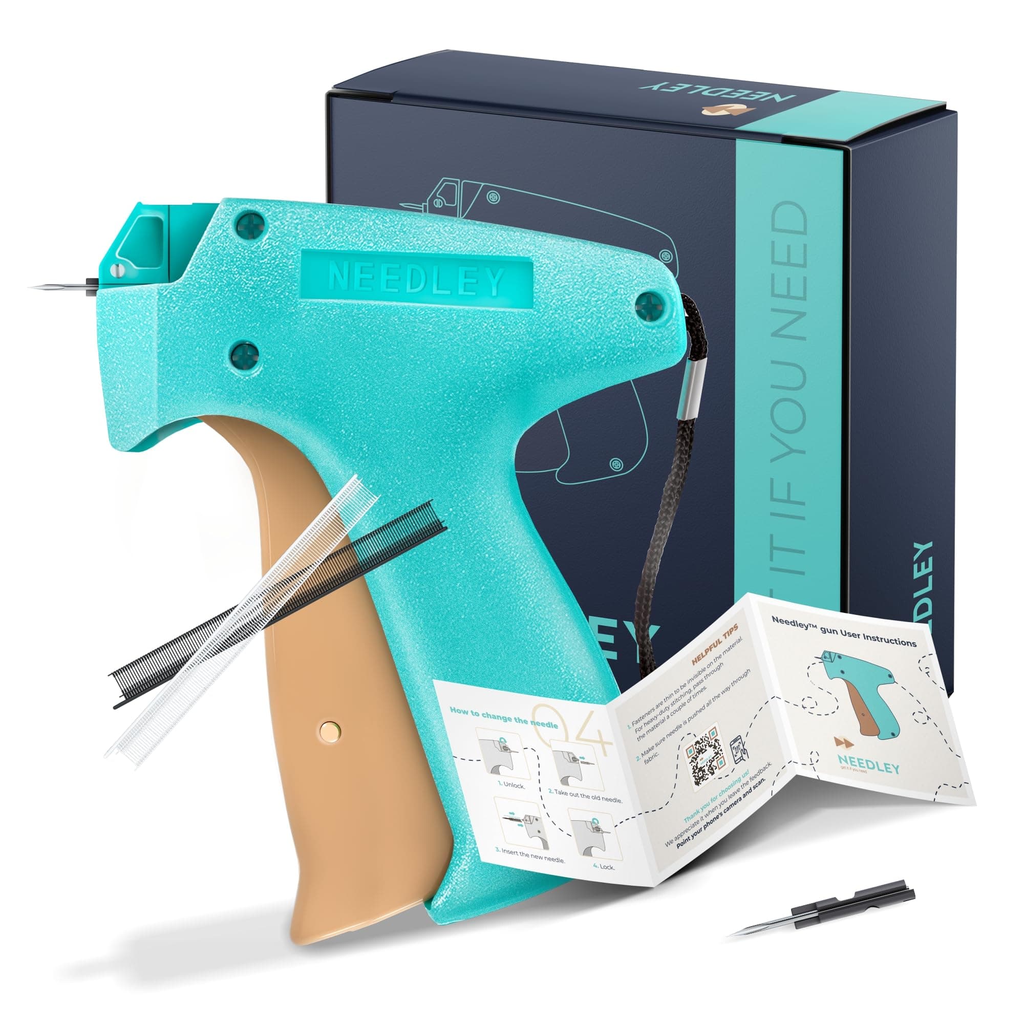 Mini Stitch Gun Kit for Clothing Repair, 2000 B&W Fasteners, Quick Fix Tool