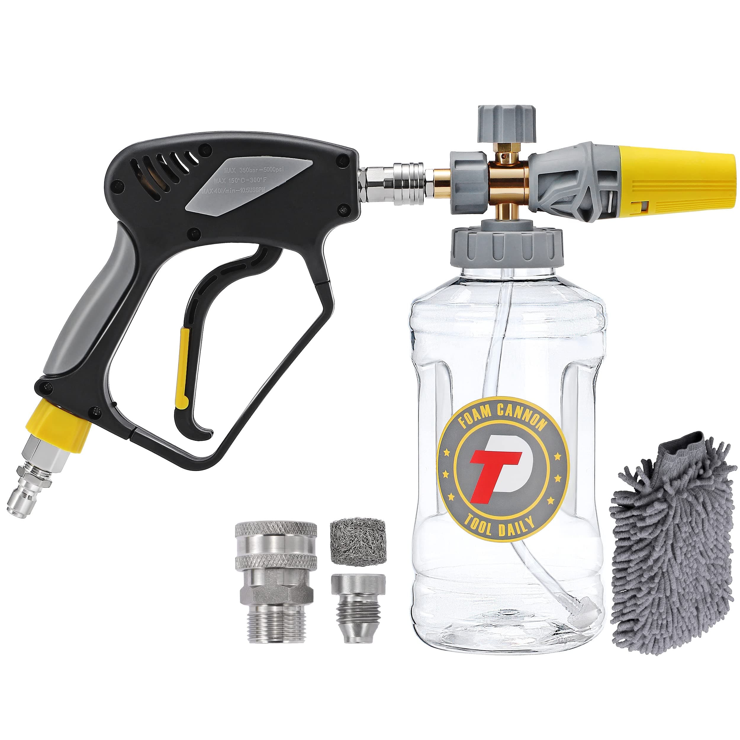 Foam Cannon with Pressure Washer Gun for 5000 PSI Power Washers