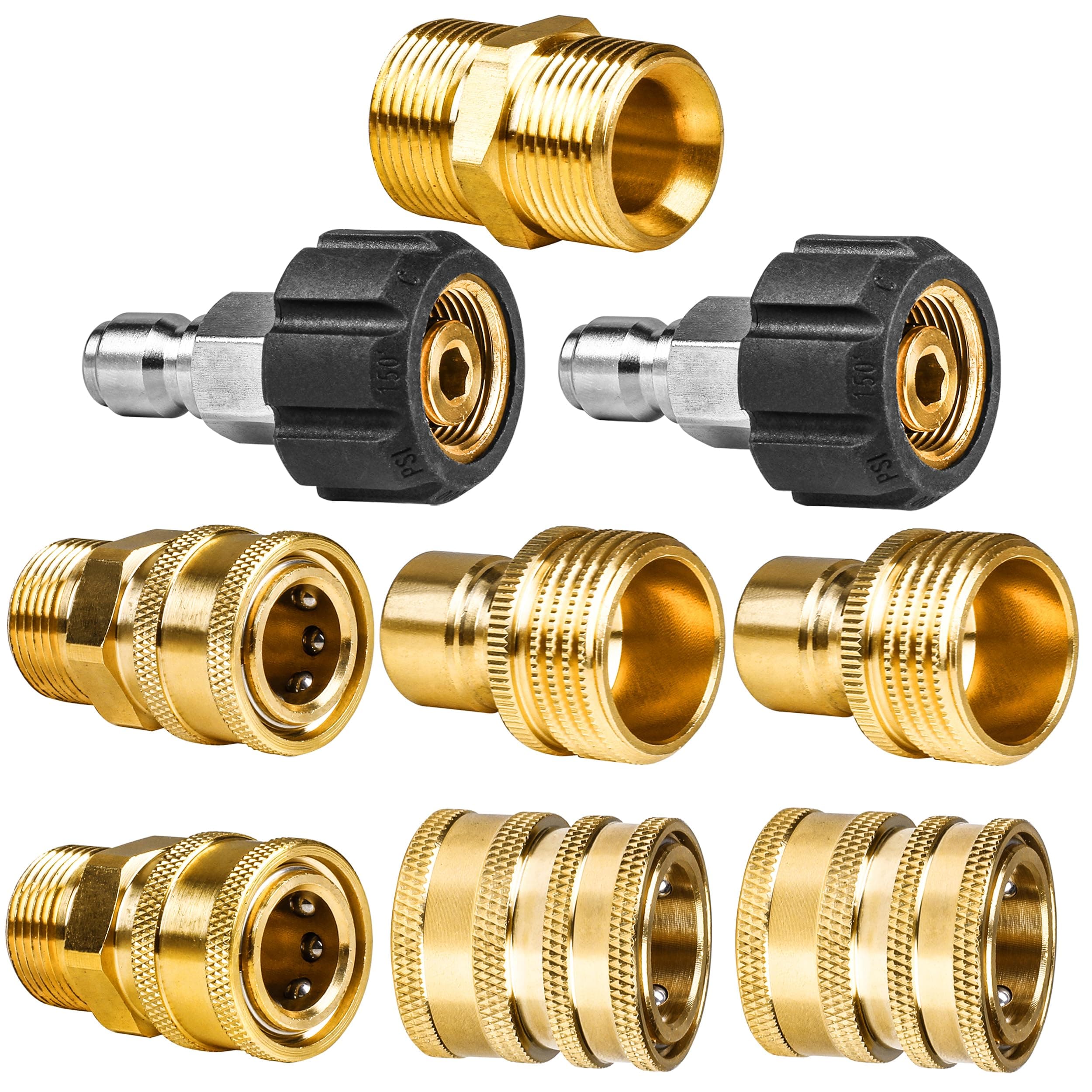 Pressure Washer Adapter Set: M22 Swivel to 3/8" Quick Connect