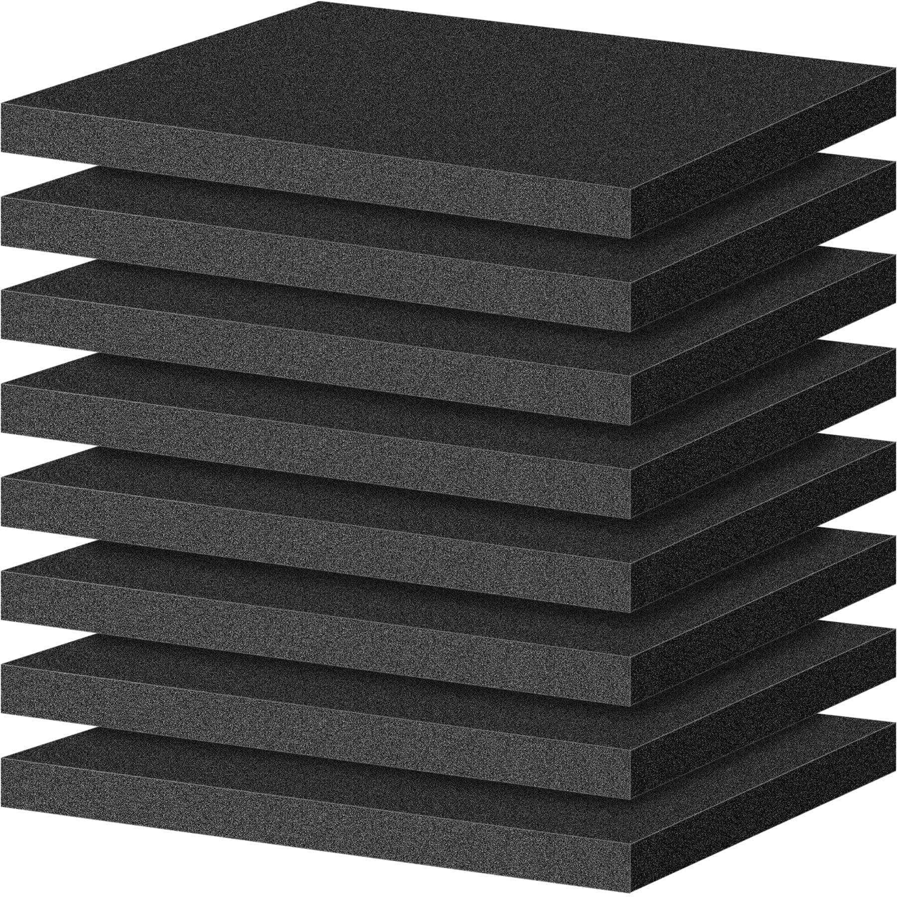 ToLanbbt Polyurethane Foam Sheets, 16 x 12 x 1 Inch Black Case Padding