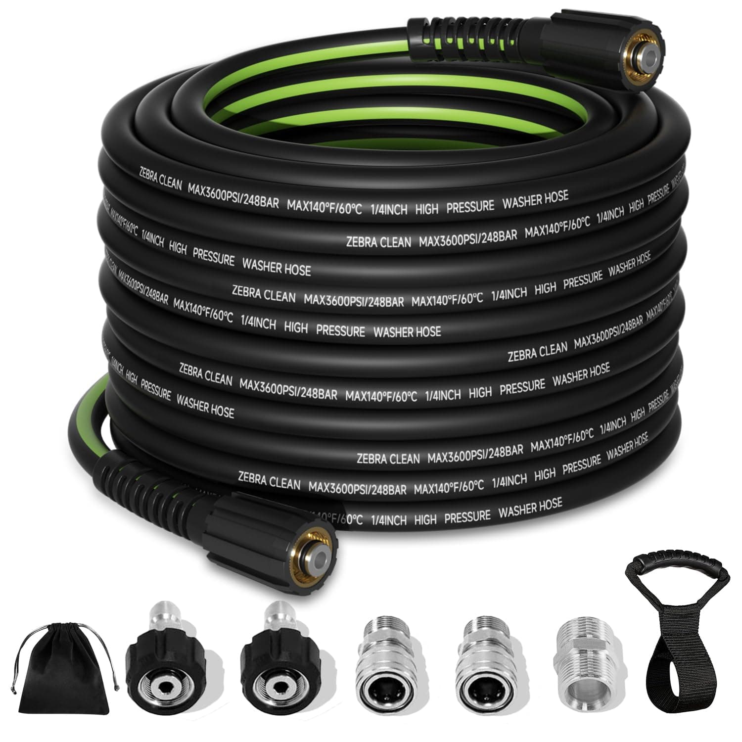 3600 PSI Kink Resistant 50 FT Power Washer Hose for Universal Electric Washers