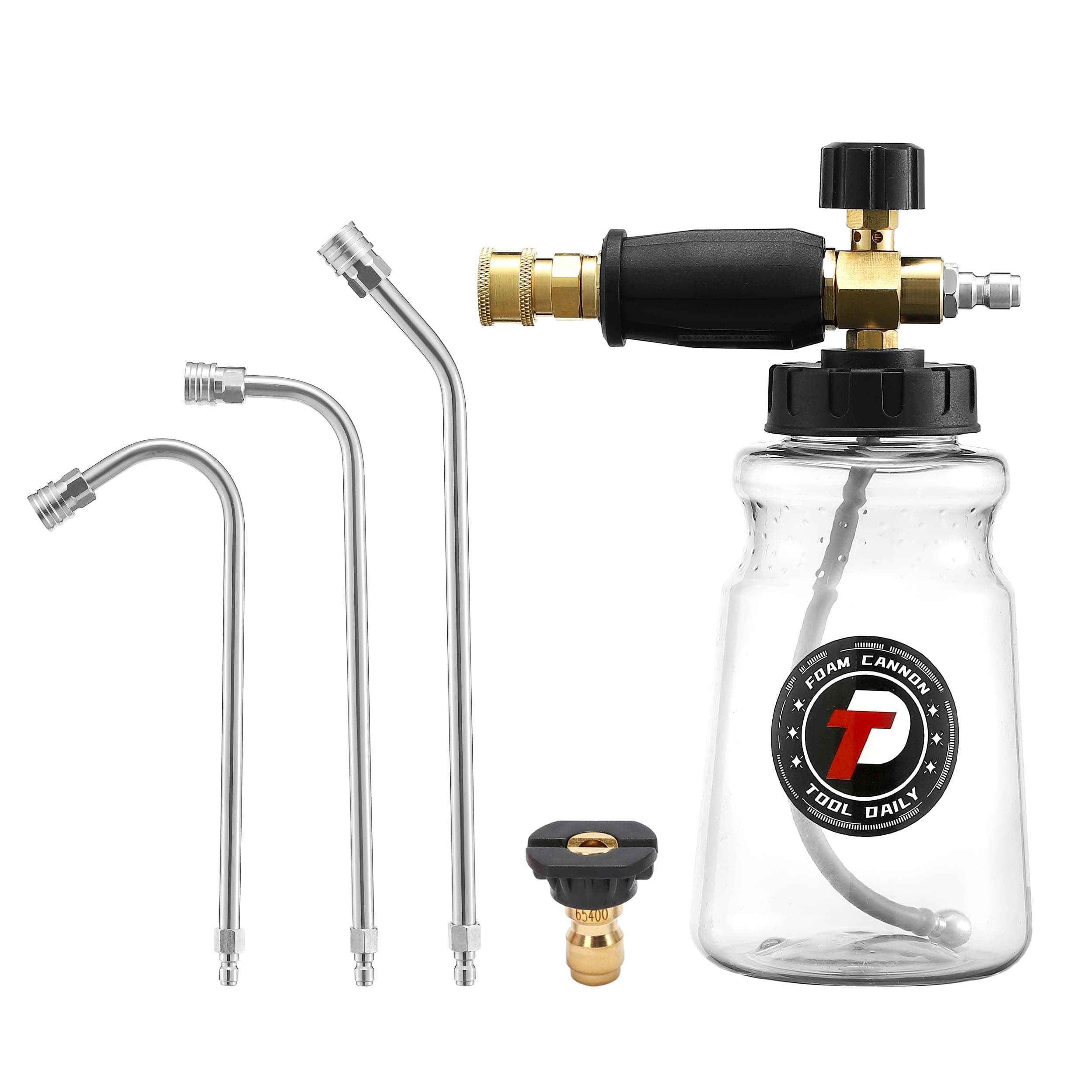 Daily Pressure Washer Foam Cannon 3 Curve Extend Wands 16" Nozzle 3600 PSI