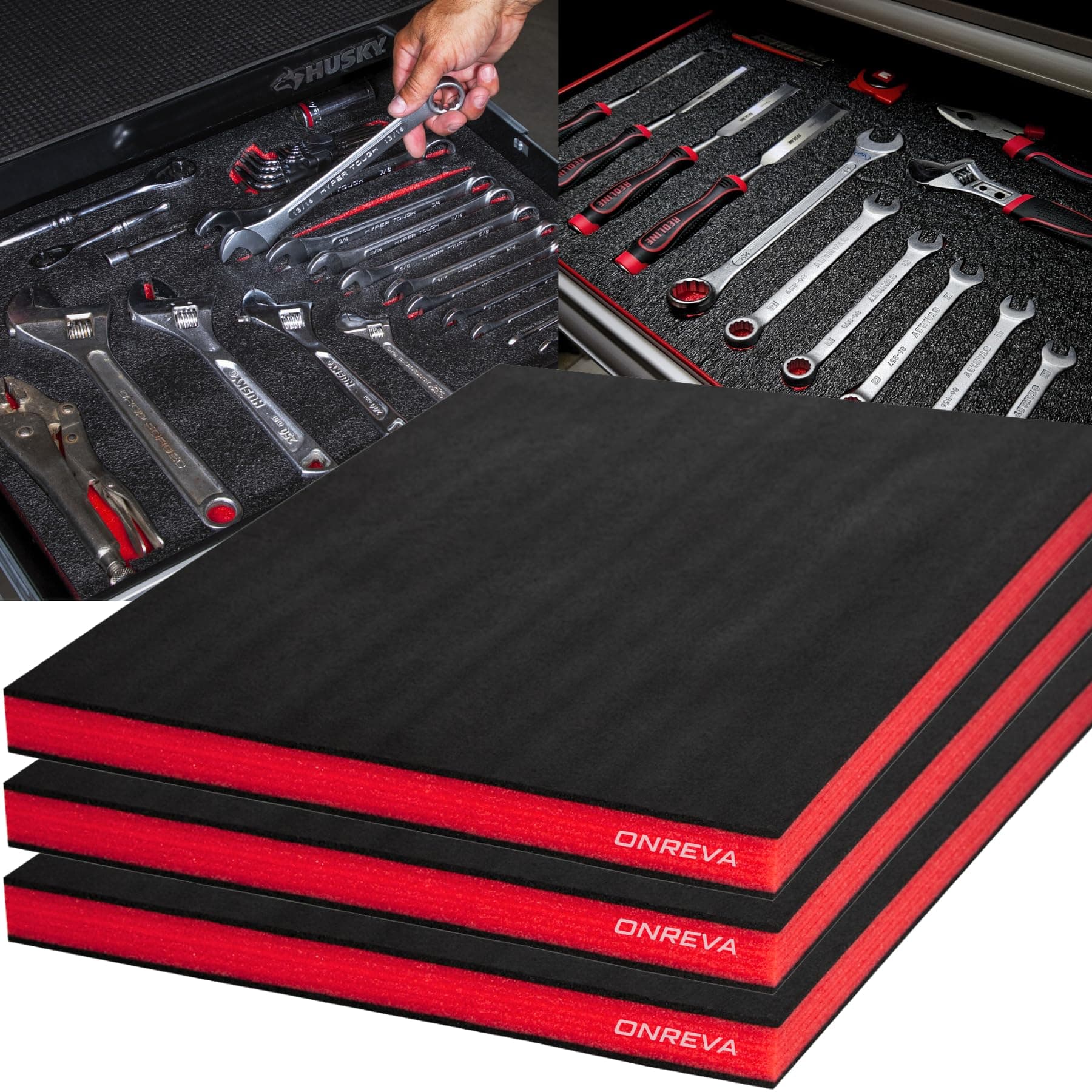 3Pack Tool Box Foam Inserts for Cases
| Polyethylene Storage Sheets for Toolbox Hard Case
| Tool Shadow Insert from Kaizen Organizer Sheet